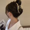 Light luxury, high-end, cold style line metal gripper, large extra large back of the head, simple gripper 2024 new style