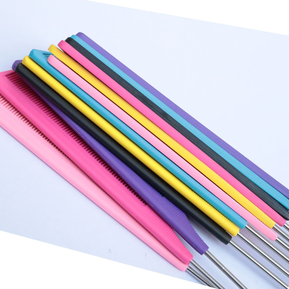 Hot-selling hairdressing comb, highlighting comb, beauty styling comb, steel needle plastic comb, hairdressing comb, hair salon hairdressing tool
