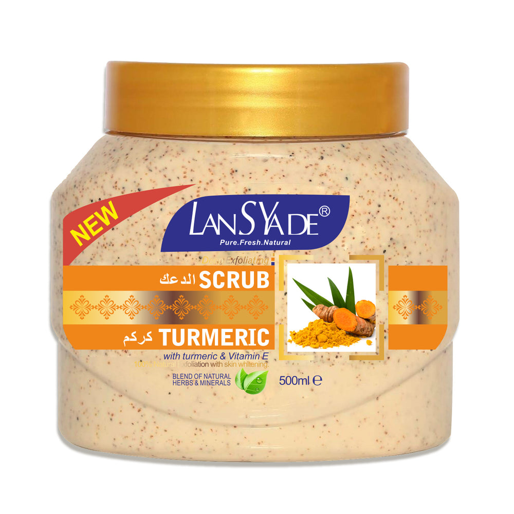 24k gold scrub brightening moisturizing cleansing papaya scrub turmeric exfoliating chicken skin foreign trade 500g