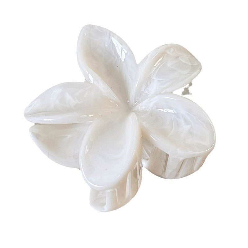 Summer dopamine gradient flower clip half-tied hair clip headwear hair clip women's back of head shark clip classy