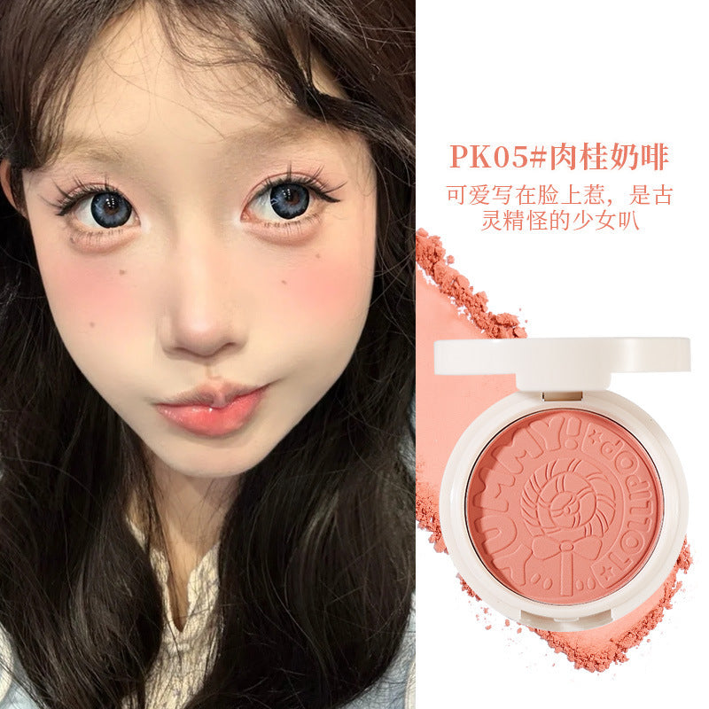 Makeup xixi sweet pink blush expansion and contraction color vitality girl brightening contour matte single color blush