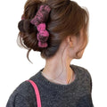 Gentle trap~autumn and winter woolen bow gripper for women 2025 new hairpin back of head hair duckbill clip