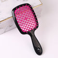 Hairdressing cut out massage grids wet and dry hairdressing comb for home women's straight hair curling comb fluffy styling comb