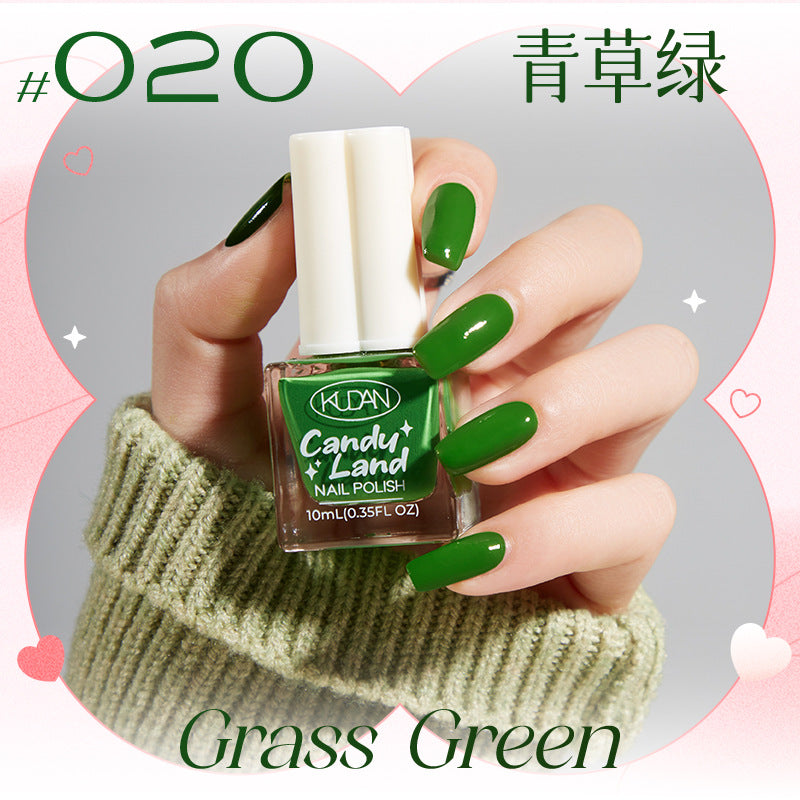 New water-based peel-off nail polish: long-lasting, quick-drying, no-bake, solid color, glitter, nude, and protective base coat - candyland collection