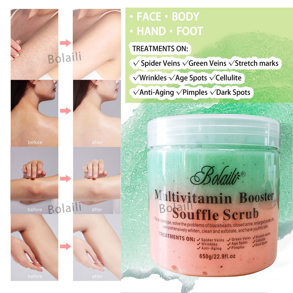 two-color flower fruit tea ice cream scrub sea salt scrub body scrub salt bath salt wet salt 650g wholesale