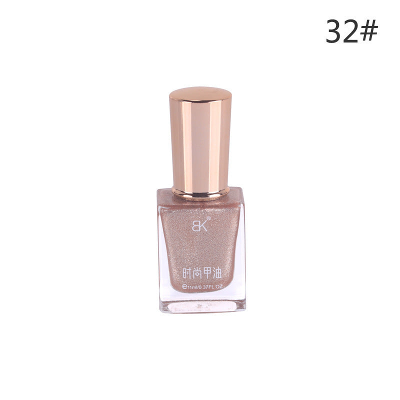 Bk summer new arrival: 36-color trendy oil-based nail polish - peel-off, no-bake, long-lasting, smudge-proof, brightening manicure
