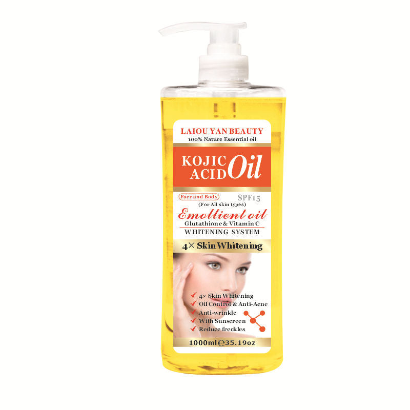 turmeric oil 1000ml, kojic acid oil, facial & body tea tree massage oil, massage & spa, cross-border wholesale
