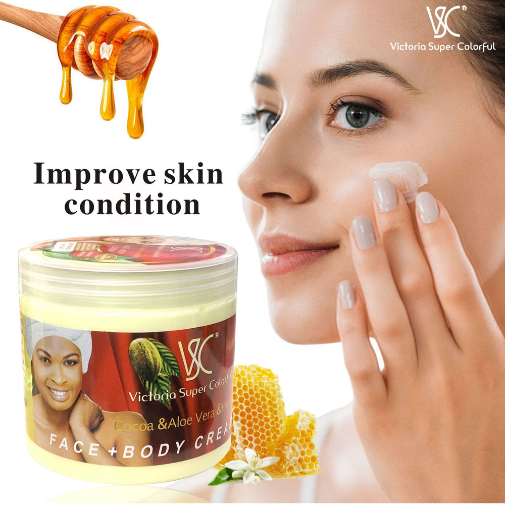 aloe vera face cream 500g, moisturizing cream, nourishing and rejuvenating cocoa honey hydrating cream, wholesale for export