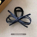 Summernew arrival denim fabric bowscasual hair clip bangs clip elegant shark clip classy hairpin for women