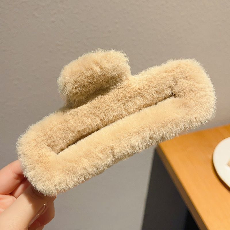 Stuffed gripper female fall and winter large hair clip classy sense ins shark clip hair volume multi-plate hair clip headwear hair accessories