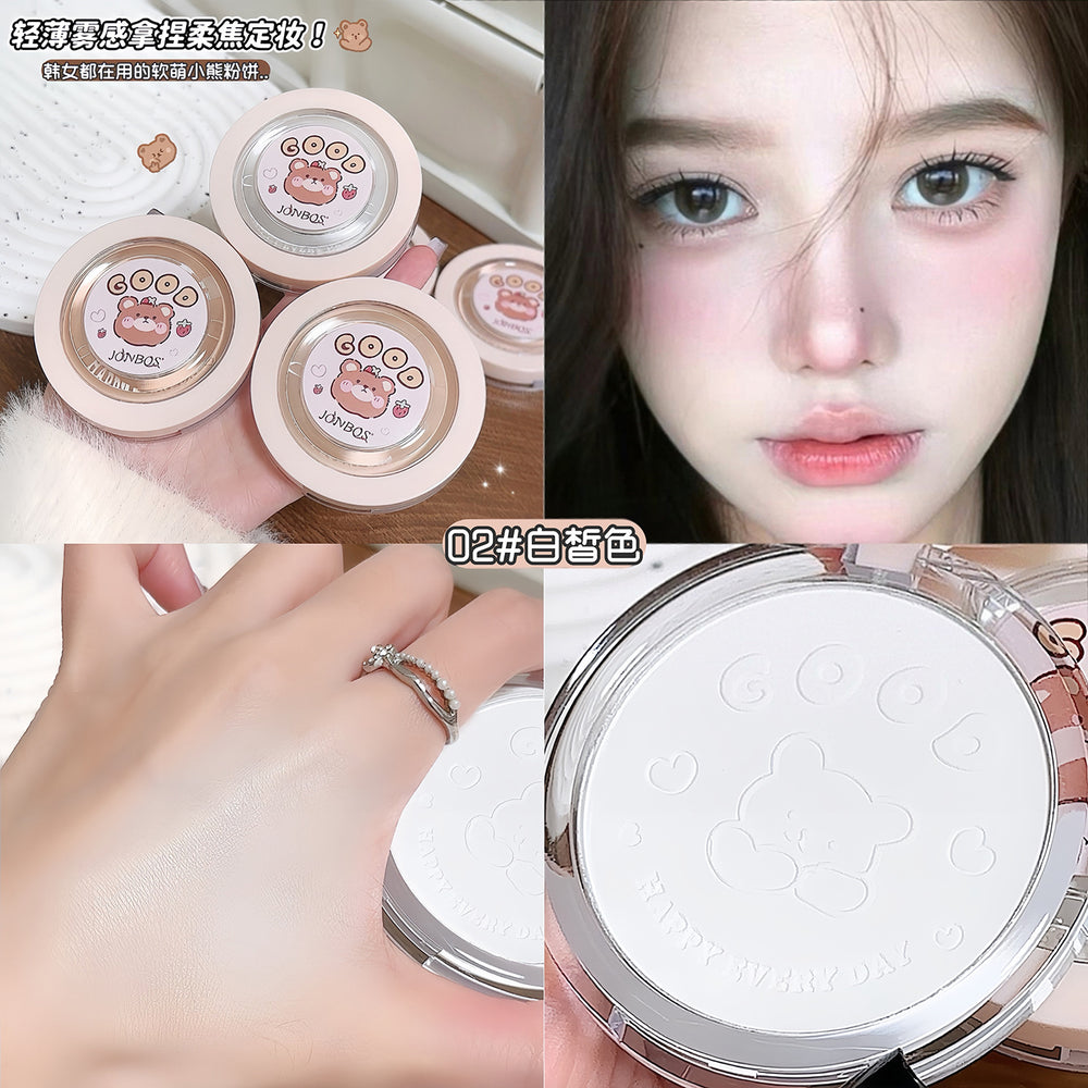 Jonbos cloud-light pressed powder: long-lasting, oil-control, skin-smoothing, concealing, waterproof, transfer-proof foundation - suitable for both dry and wet application