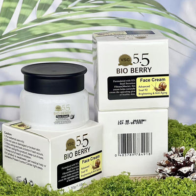 exclusive snail liquid facial cream 30g brightening, anti-aging, repairing and moisturizing cream bio berry5.5