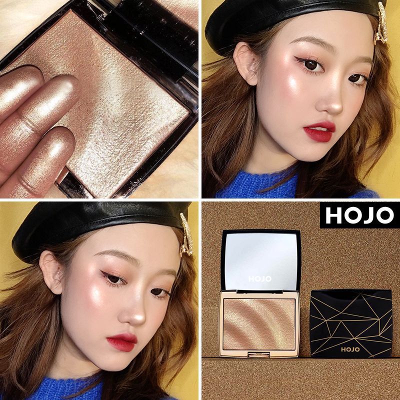Makeup hojo stereo high-gloss contouring palette, fine shimmering diamonds, face brightening, high-gloss powder, mashed potatoes, high-gloss cream