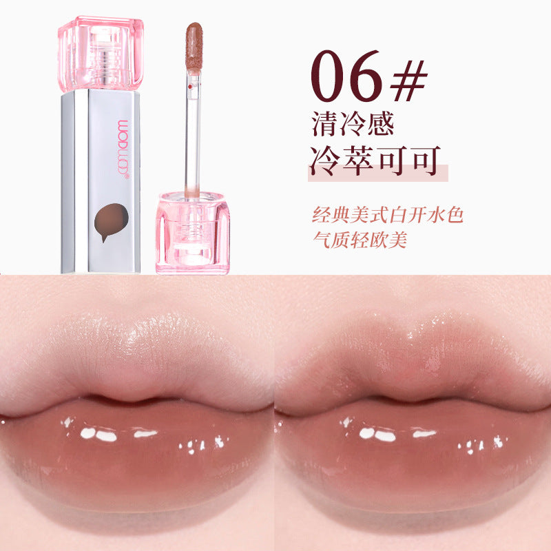 Wodwod mirror shine lip gloss - hydrating, moisturizing, waterproof, smudge-proof, and brightening lip glaze for women
