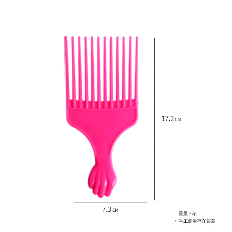 Comb hair comb plastic fist large tooth wide tooth comb oil head large back head styling flat comb hair salon pick hair comb