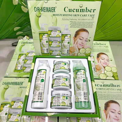 cucumber beauty salon skincare set - 5-piece massage skincare kit - wholesale for export