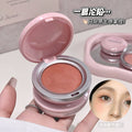 Kakashow shimmer soft mist baked powder blush for women, fine powder to enhance complexion, expand and shrink color rouge