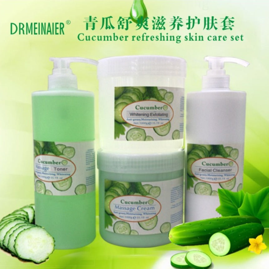hospital skin care 4-piece set facial cleanser, lotion, massage cream, large capacity hydrating and moisturizing skin care set 1000g
