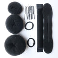 17-piece hair accessories tool set, ball head donut hair styling tool, sponge hair braider, snap ring hair ring, accessible luxury