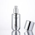 New electroplated silver glass bottle - press-type essential oil bottle, lotion bottle, 120ml/50g cream jar, cosmetic packaging material