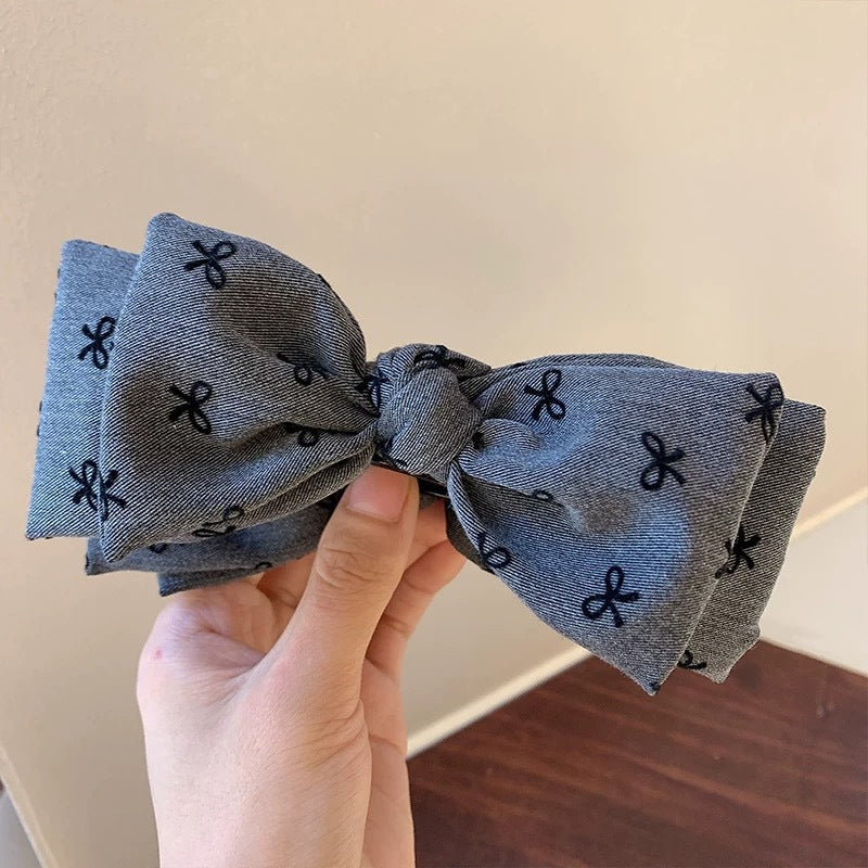 Niche style design new arrivalbows polka dot texture fabric hair clip fashionclassy grab clip easiest for match headwear hair accessories
