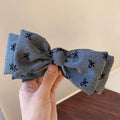 Niche style design new arrivalbows polka dot texture fabric hair clip fashionclassy grab clip easiest for match headwear hair accessories