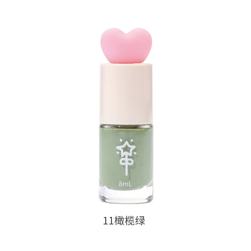 White nail polish water-based tearable whole sheet peel-off cute student new color no baking quick-drying quick-drying hot style fall and winter