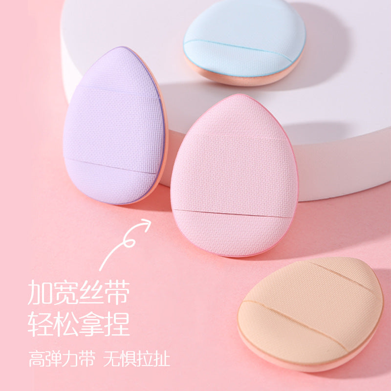 Mini finger air cushion puff - foundation & concealer applicator - wet & dry use - portable detailing - thumb tip small puff - mini slipper