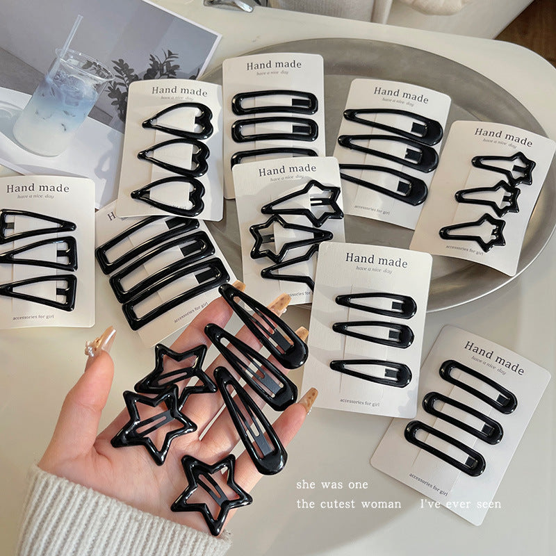 Glossy star hair clip for girls 2024new arrival side clip bangs clip broken hair storage clip casualbb clip hair accessories