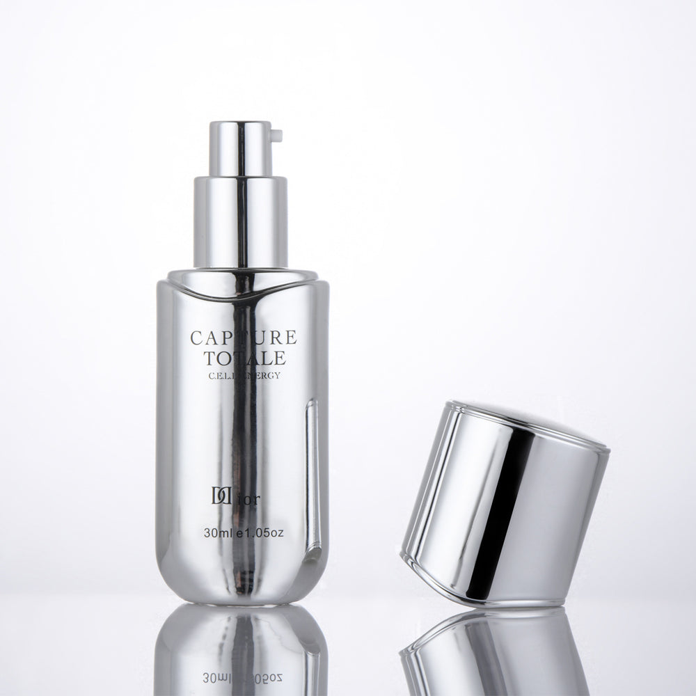 Factory direct cosmetics glass bottle set packaging: 120ml lotion/essential oil bottles & 30g cream glass jars