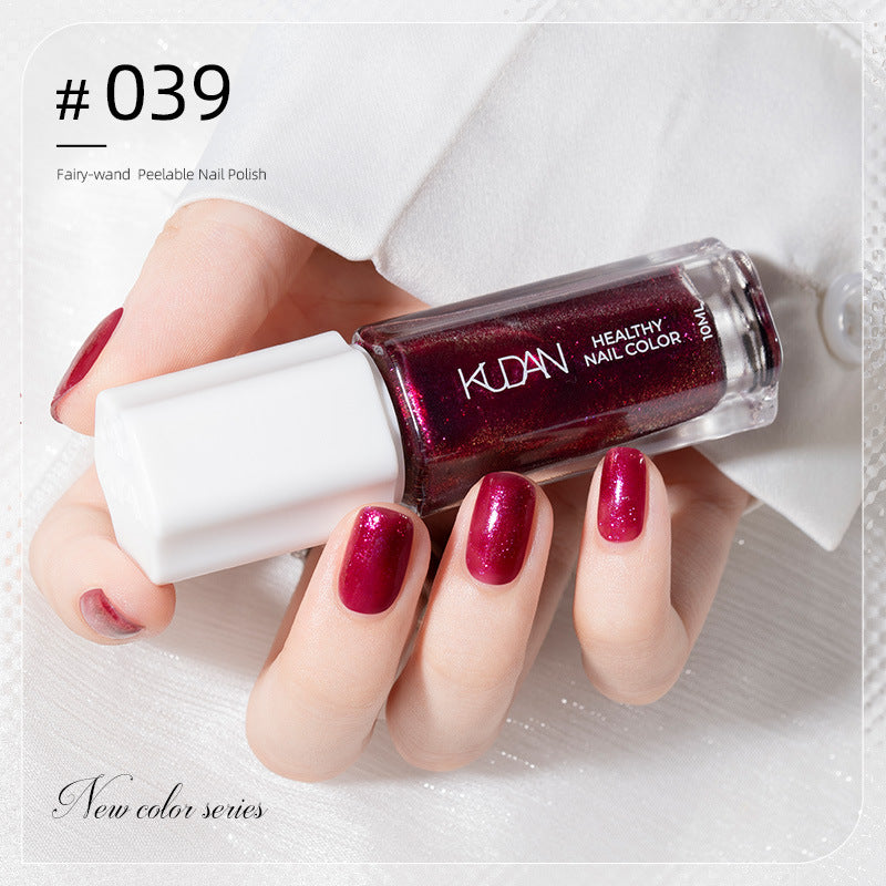 Kudan pure english cross-border special water-based nail polish no baking long-lasting quick-drying peelable 10ml polish