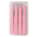 Stainless steel black slant tip tweezers - eyebrow, beard & hair removal tool - wholesale beauty tools