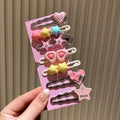 21-piece hair clip set: y2k sweet & cool dopamine metal rhinestone hair accessories for girls - cute hair clips, bang clips, and headbands