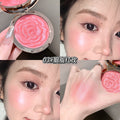 Kakashow embossed rose blush - vibrant, shimmering, nude makeup palette for highlighting and contouring