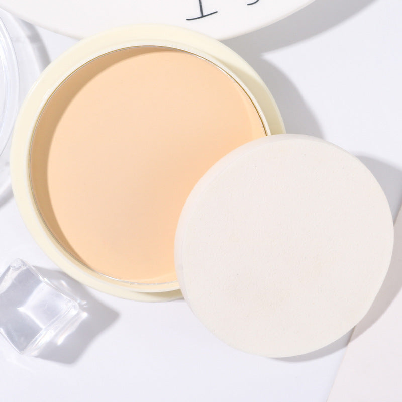 Lingdian soy milk powder cake female student affordable oil control makeup long-lasting invisible pores dry and wet dual-use dermabrasion large white cake