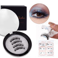 Magnetic false eyelashes - european & american style, four-clip set, glue-free, reusable, magnetic eyelashes