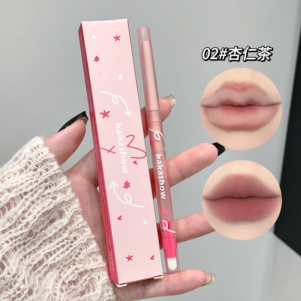 Kakashow matte lip liner matte matte lip liner, not easy to fade, comes with lip brush sharpener