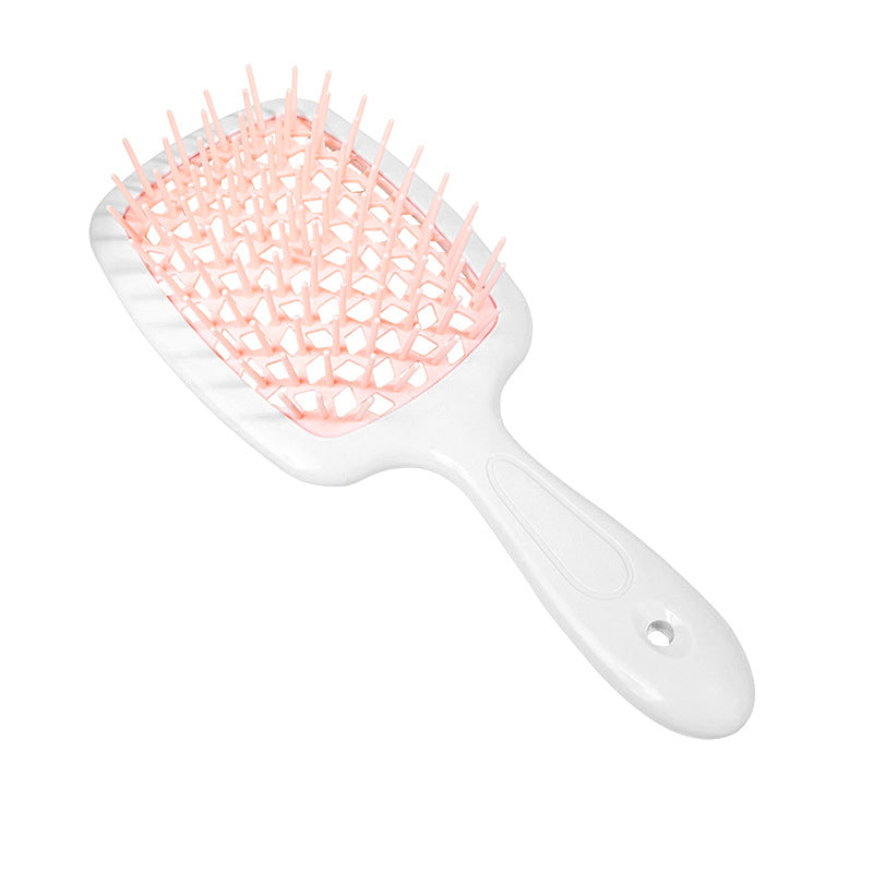 Hairdressing cut out massage grids wet and dry hairdressing comb for home women's straight hair curling comb fluffy styling comb