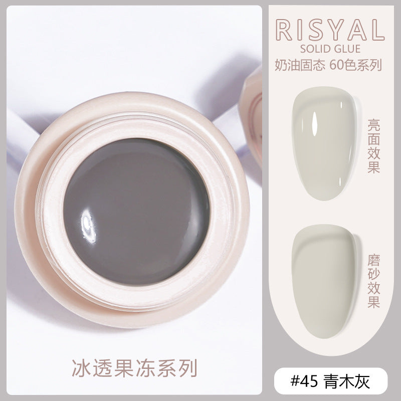 Risyal icy solid gel polish 5ml - smooth cream gel nail polish, japanese style nail polish for nail salons