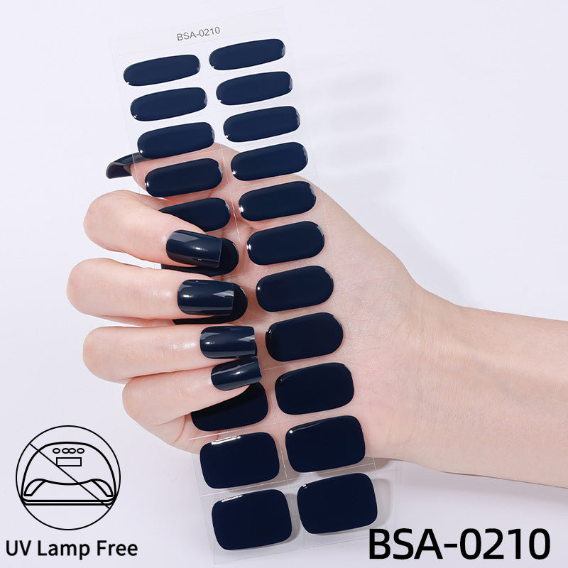 no-bake gel manicure stickers waterprooffashionpure color nail stickers no cure gel nail wraps