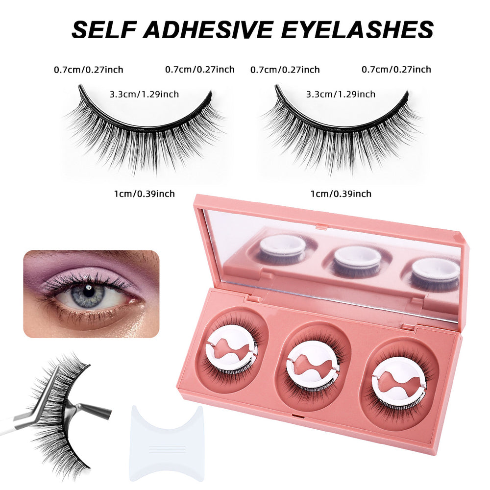 Ready-to-ship, glue-free, self-adhesive false eyelashes from the manufacturer. wholesale multi-pair, one-piece, long and slender black band false eyelashes with adhesive strip for lazy users