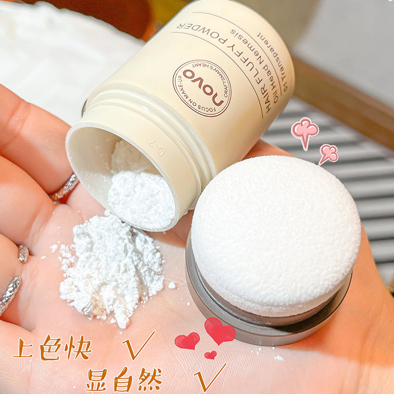 Novo hairline volumizing powder - long-lasting oil control, refreshing, lazy hair, bangs oil removal, no-rinse volumizing powder