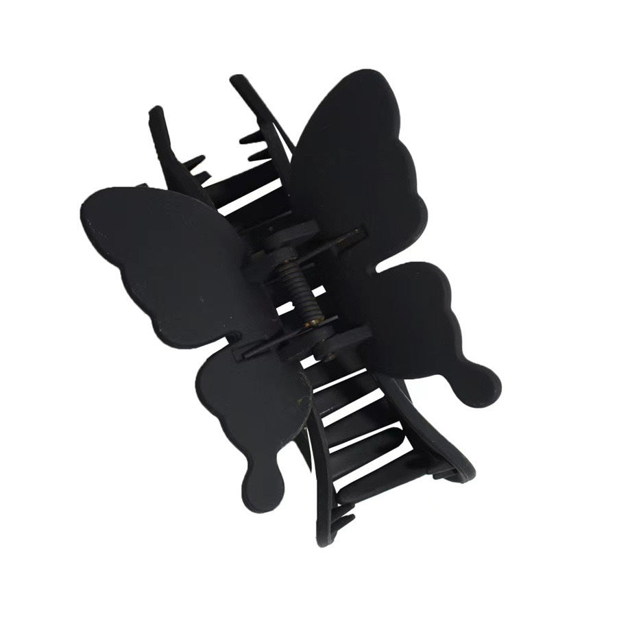 Minimalist korean style plastic hair clip - large butterfly claw clip for women's back of head - versatile shark clip - new 2024 collection