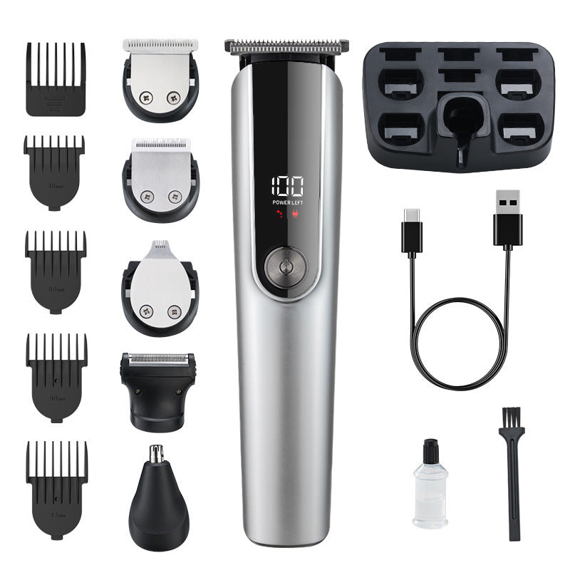 usb charging lcd digital display hairdressing scissors for home hair shaver engraving electric hair clipper hair salon electric hairdressing device