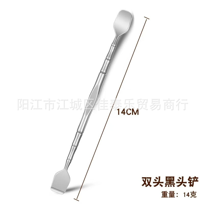 Manufacturer stainless steel blackhead shovel double-ended nose blackhead remover blackhead shovel hair follicle cleaning care beauty tool