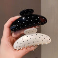Women's frenchclassy polka dot shell casualfashioneasiest for match multi-hair sweet large back shark clip hair accessories