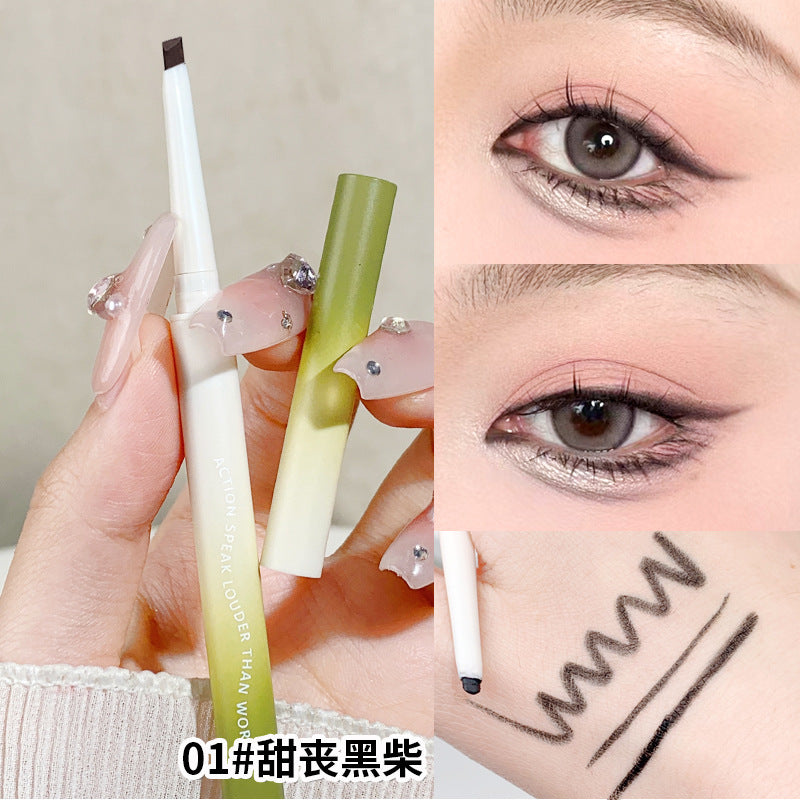 Xixi chunri green angled eyeliner gel pen - waterproof, smudge-proof, natural brightening, under-eye highlight & eyeliner