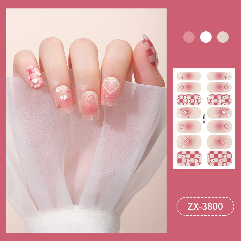 Zhengxiang factory customized japanese and korean nail art stickers hot stamping 5d epoxy imitation diamond starburst christmas nail stickers full stickers wholesale