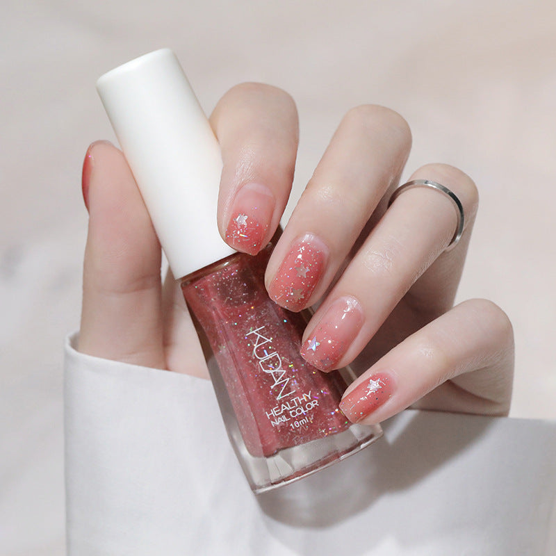 Kudan pure english cross-border special water-based nail polish no baking long-lasting quick-drying peelable 10ml polish