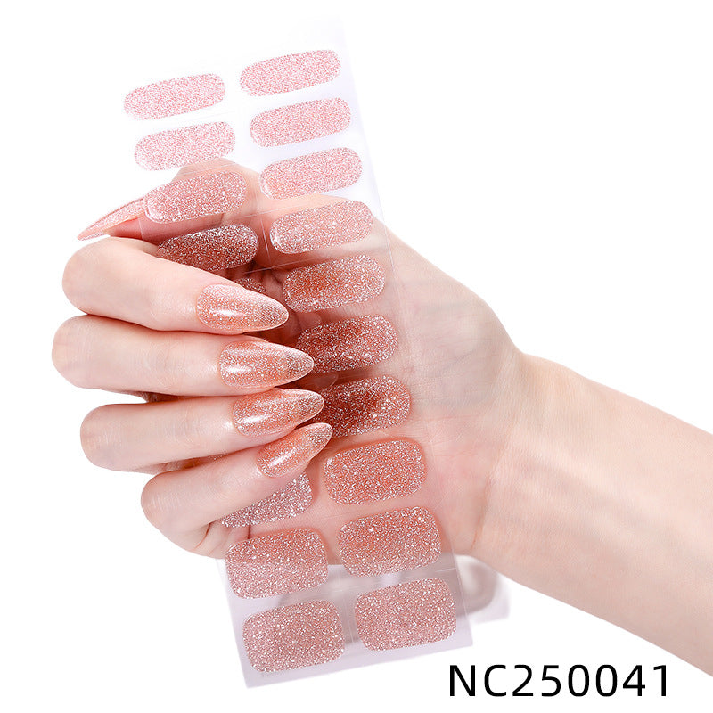 Zhengxiang personalized gel manicure stickers waterprooffashion onion powder manicure stickers uv light therapy semi-baked nail stickers nail